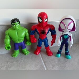 Set of 3 Spidey and His Amazing Friends Large 9 inch Figures Spiderman Toys